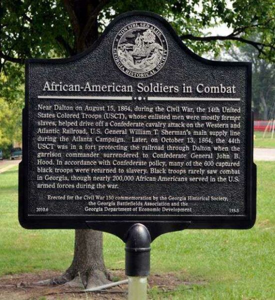 AFRICAN-AMERICAN SOLDIERS IN COMBAT WAR MEMORIAL MARKER