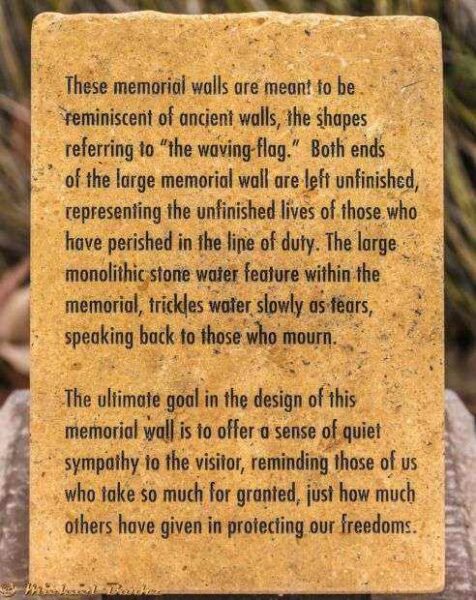 ENCINITAS VETERANS MEMORIAL WALL NARRATIVE STONE