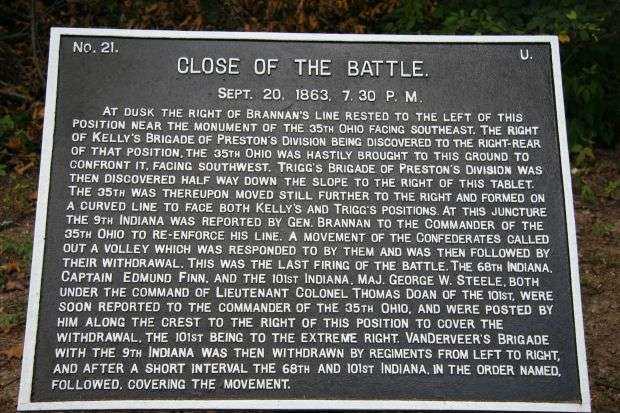 CLOSE OF THE BATTLE WAR MEMORIAL PLAQUE