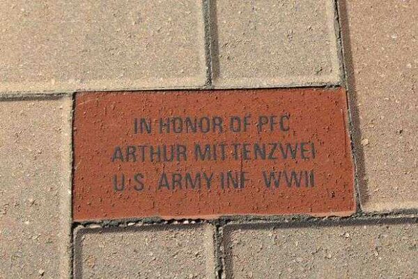 ARTHUR MITTENZWEI WAR MEMORIAL PAVER
