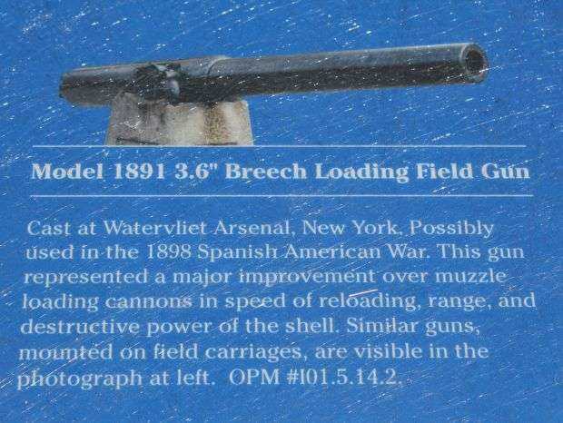 MODEL 1891 3.6″ BREECH LOADING FIELD GUN MEMORIAL PLAQUE
