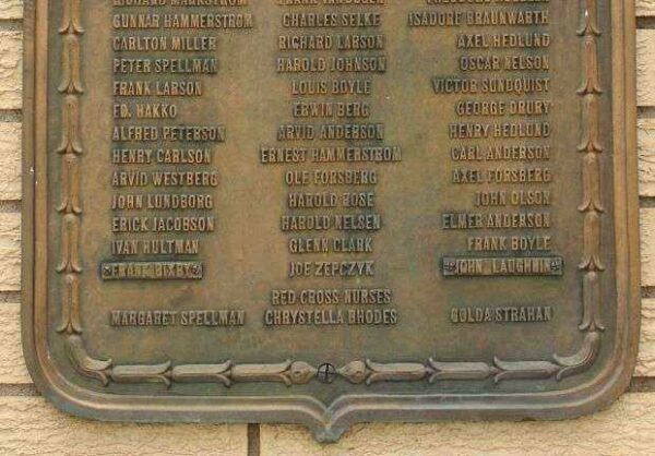 PRENTICE WORLD WAR I ROLL OF HONOR MEMORIAL BOTTOM