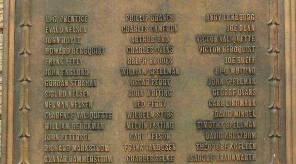 PRENTICE WORLD WAR I ROLL OF HONOR MEMORIAL MIDDLE