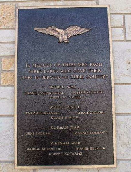 AMERICAN LEGION POST 431 WAR VETERANS MEMORIAL PLAQUE