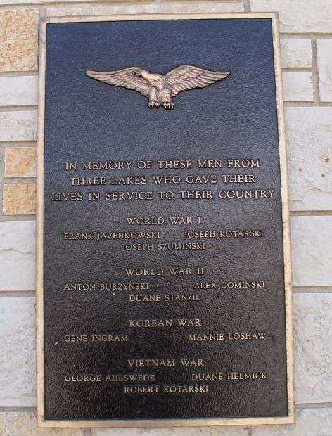 AMERICAN LEGION POST 431 WAR VETERANS MEMORIAL PLAQUE