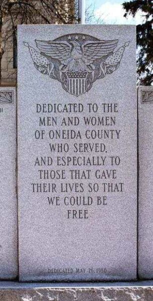 ONEIDA COUNTY WAR VETERANS MEMORIAL CENTER PANEL