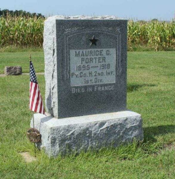 MAURICE G. PORTER MEMORIAL CEMETERY STONE