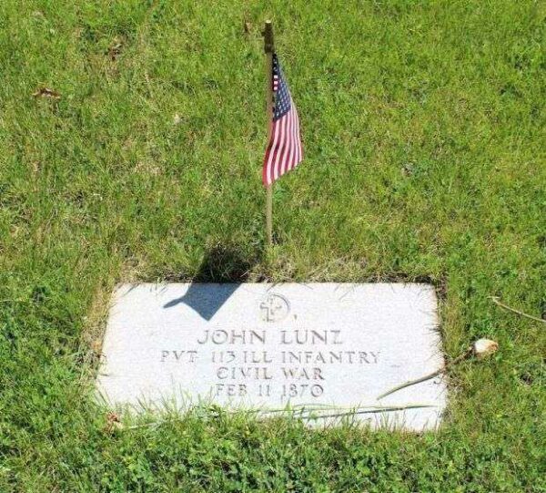 JOHN LUNZ MEMORIAL CEMETERY STONE