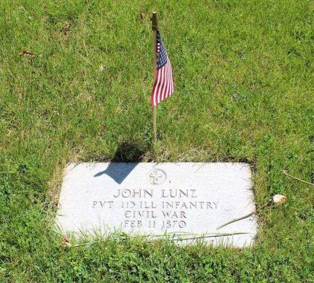 JOHN LUNZ MEMORIAL CEMETERY STONE