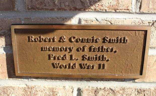 FRED L. SMITH WAR MEMORIAL PLAQUE
