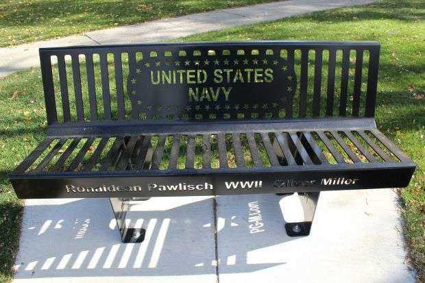 BRODHEAD ARMED FORCES MEMORIAL BENCH B