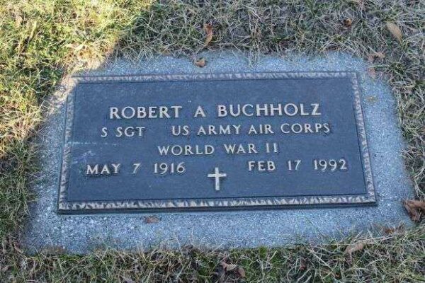 ROBERT A BUCHHOLZ MEMORIAL CEMETERY STONE