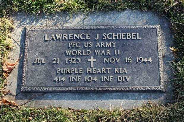 LAWRENCE J SCHIEBEL MEMORIAL CEMETERY STONE
