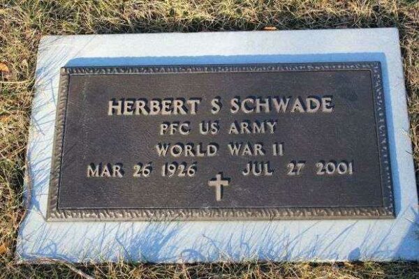 HERBERT S SCHWADE MEMORIAL CEMETERY STONE