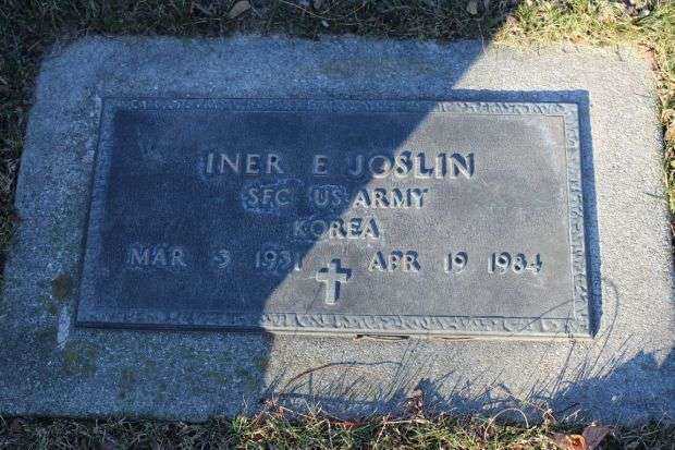 INER E JOSLIN MEMORIAL CEMETERY STONE