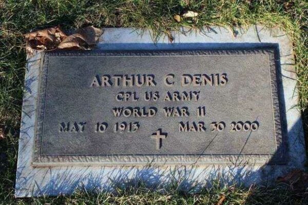ARTHUR C DENIS MEMORIAL CEMETERY STONE