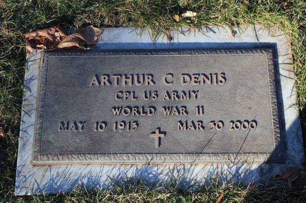 ARTHUR C DENIS MEMORIAL CEMETERY STONE
