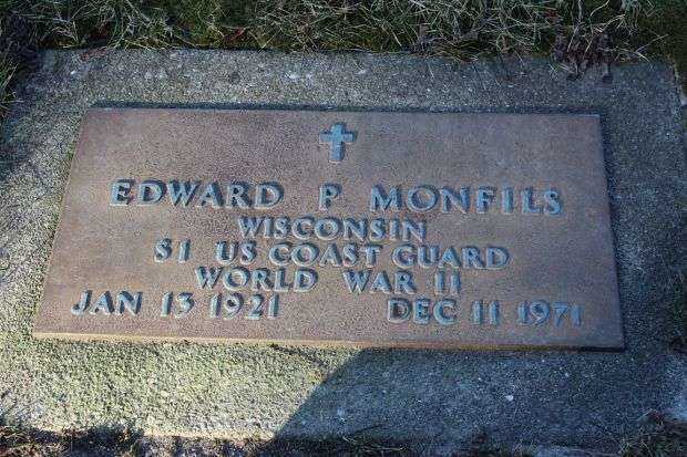 EDWARD P MONFILS MEMORIAL CEMETERY STONE