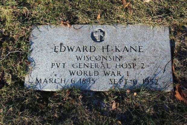 EDWARD H KANE MEMORIAL CEMETERY STONE