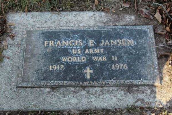 FRANCIS E JANSEN MEMORIAL CEMETERY STONE