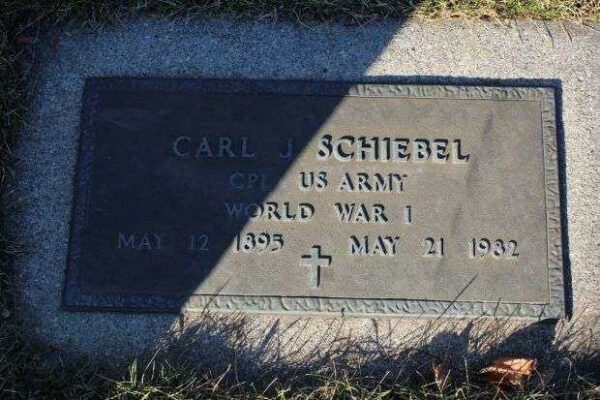 CARL J SCHIEBEL MEMORIAL CEMETERY STONE