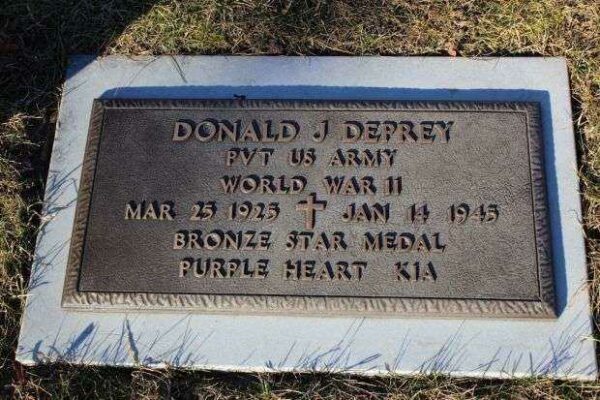 DONALD J DEPREY MEMORIAL CEMETERY STONE