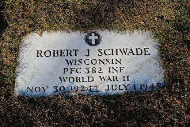 ROBERT J SCHWADE MEMORIAL CEMETERY STONE