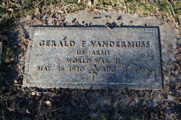 GERALD F VANDERMUSS MEMORIAL CEMETERY STONE