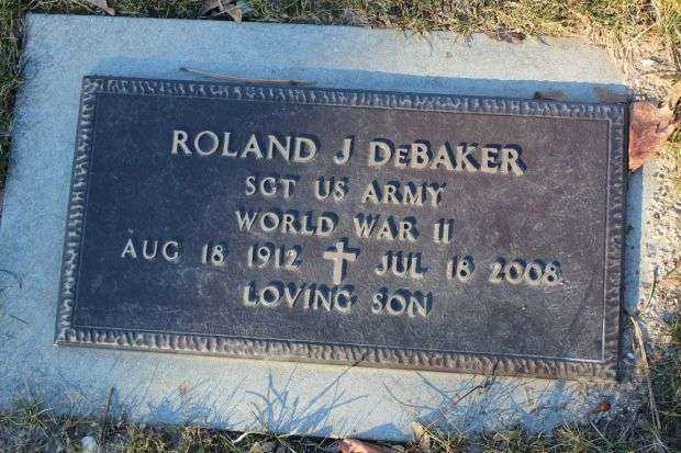 ROLAND J DEBAKER MEMORIAL CEMETERY STONE