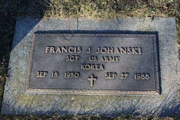 FRANCIS J JOHANSKI MEMORIAL CEMETERY STONE