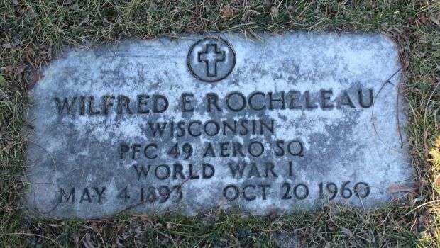 WILFRED E ROCHELEAU MEMORIAL CEMETERY STONE