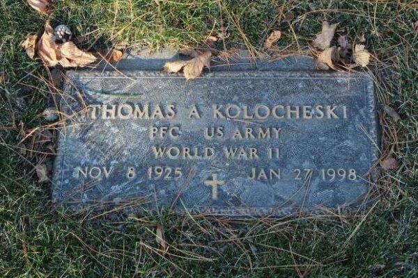 THOMAS A KOLOCHESKI MEMORIAL CEMETERY STONE