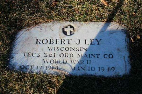 ROBERT J LEY MEMORIAL CEMETERY STONE