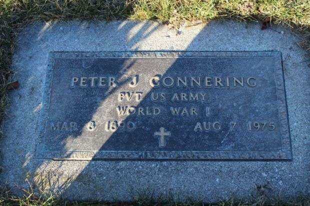 PETER J CONNERING MEMORIAL CEMETERY STONE