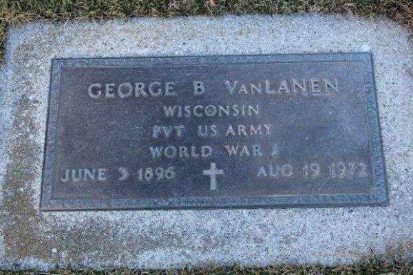 GEORGE B VAN LANEN MEMORIAL CEMETERY STONE