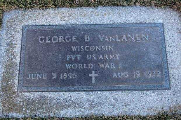 GEORGE B VAN LANEN MEMORIAL CEMETERY STONE