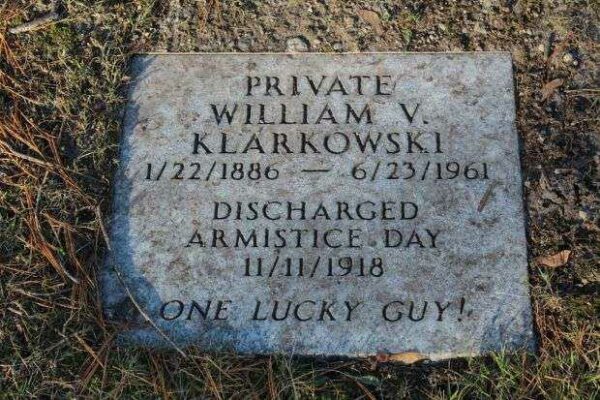 PRIVATE WILLIAM V. KLARKOWSKI MEMORIAL CEMETERY STONE