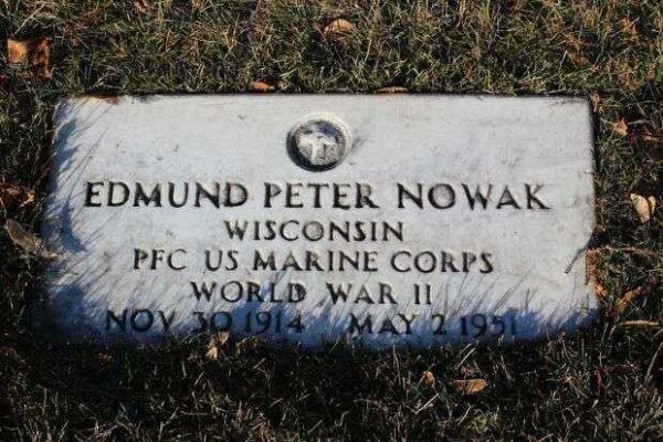 EDMUND PETER NOWAK MEMORIAL CEMETERY STONE