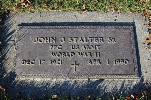 JOHN J STALTER SR MEMORIAL CEMETERY STONE