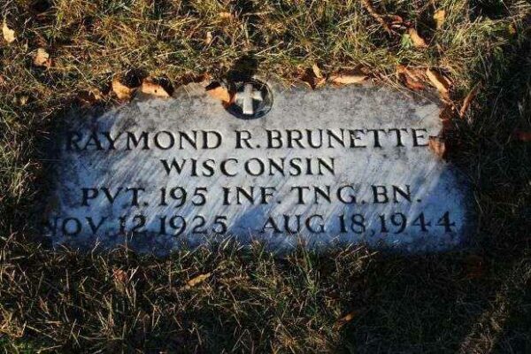 RAYMOND R. BRUNETTE MEMORIAL CEMETERY STONE