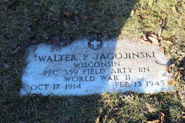 WALTER P JAGOJINSKI MEMORIAL CEMETERY STONE