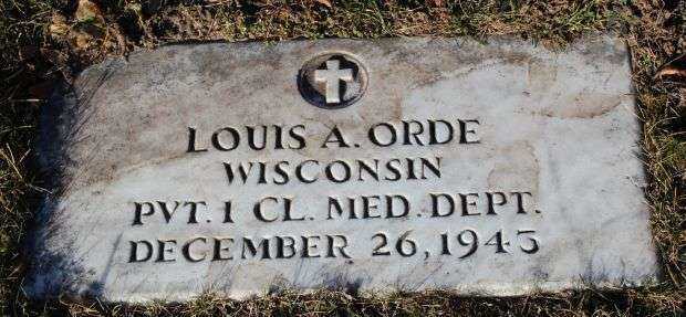 LOUIS A. ORDE MEMORIAL CEMETERY STONE