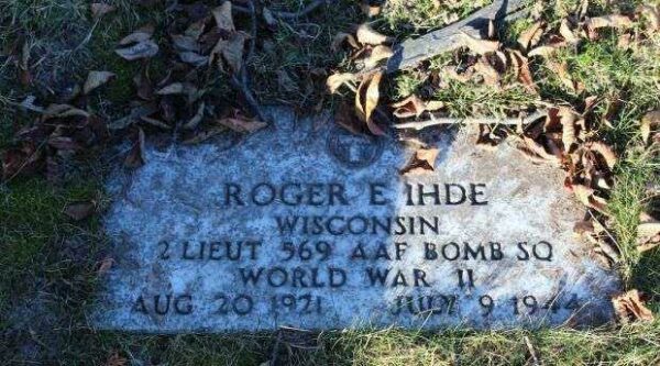 ROGER E IHDE MEMORIAL CEMETERY STONE