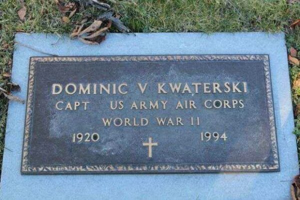 DOMINIC V KWATERSKI MEMORIAL CEMETERY STONE