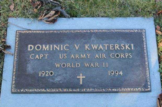DOMINIC V KWATERSKI MEMORIAL CEMETERY STONE