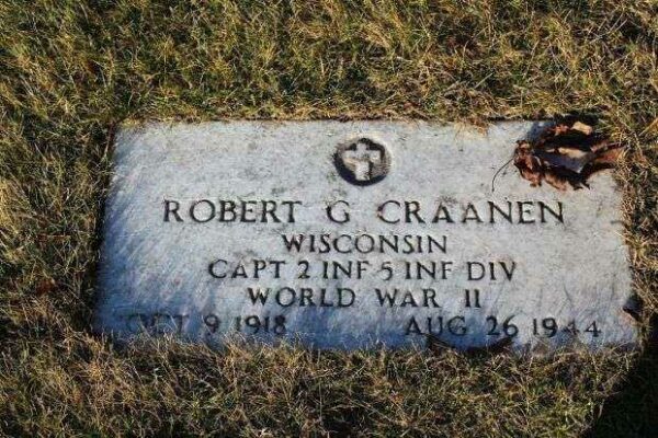 ROBERT G CRAANEN MEMORIAL CEMETERY STONE