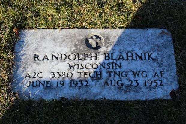 RANDOLPH BLAHNIK MEMORIAL CEMETERY STONE
