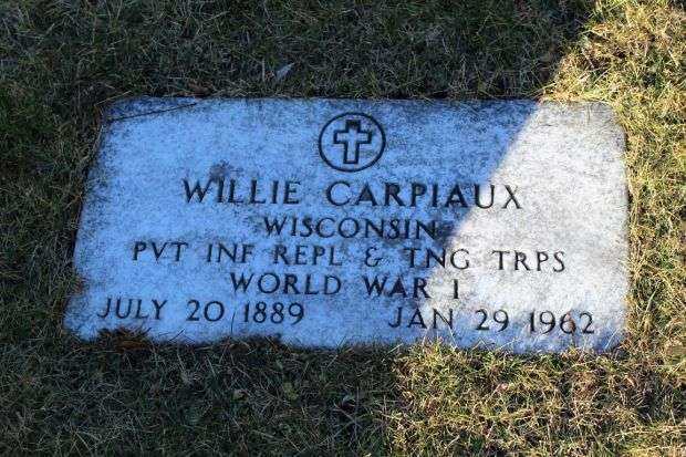 WILLIE CARPIAUX MEMORIAL CEMETERY STONE