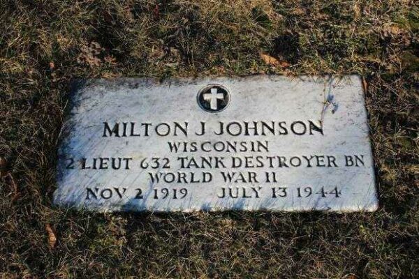 MILTON J JOHNSON MEMORIAL CEMETERY STONE