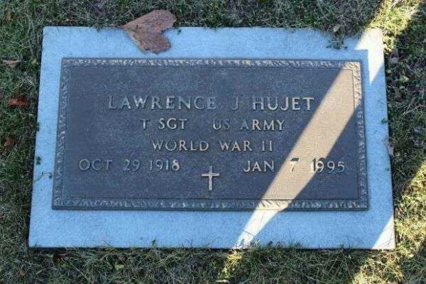 LAWRENCE J HUJET MEMORIAL CEMETERY STONE